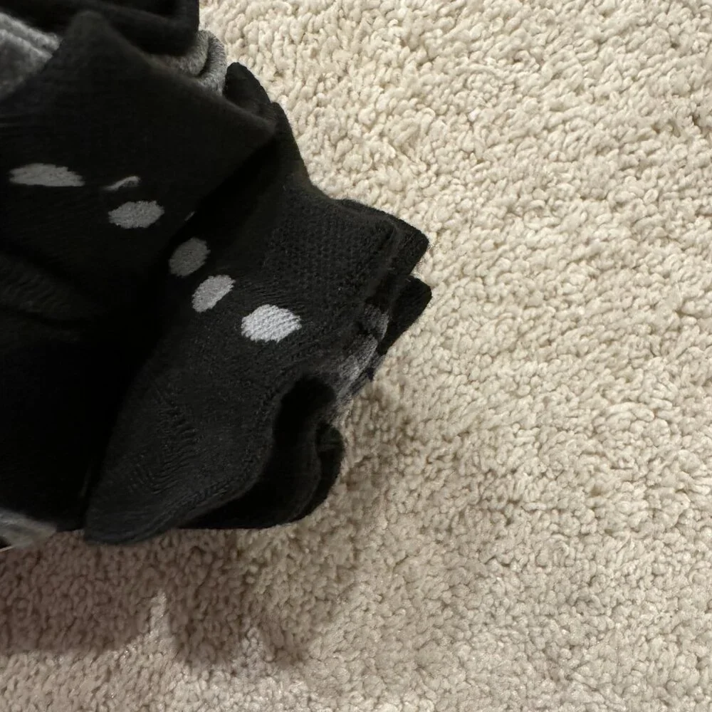 Juicy Couture 6‎ pack Socks Multipack Women's, Shoe Size 4-10 Black White